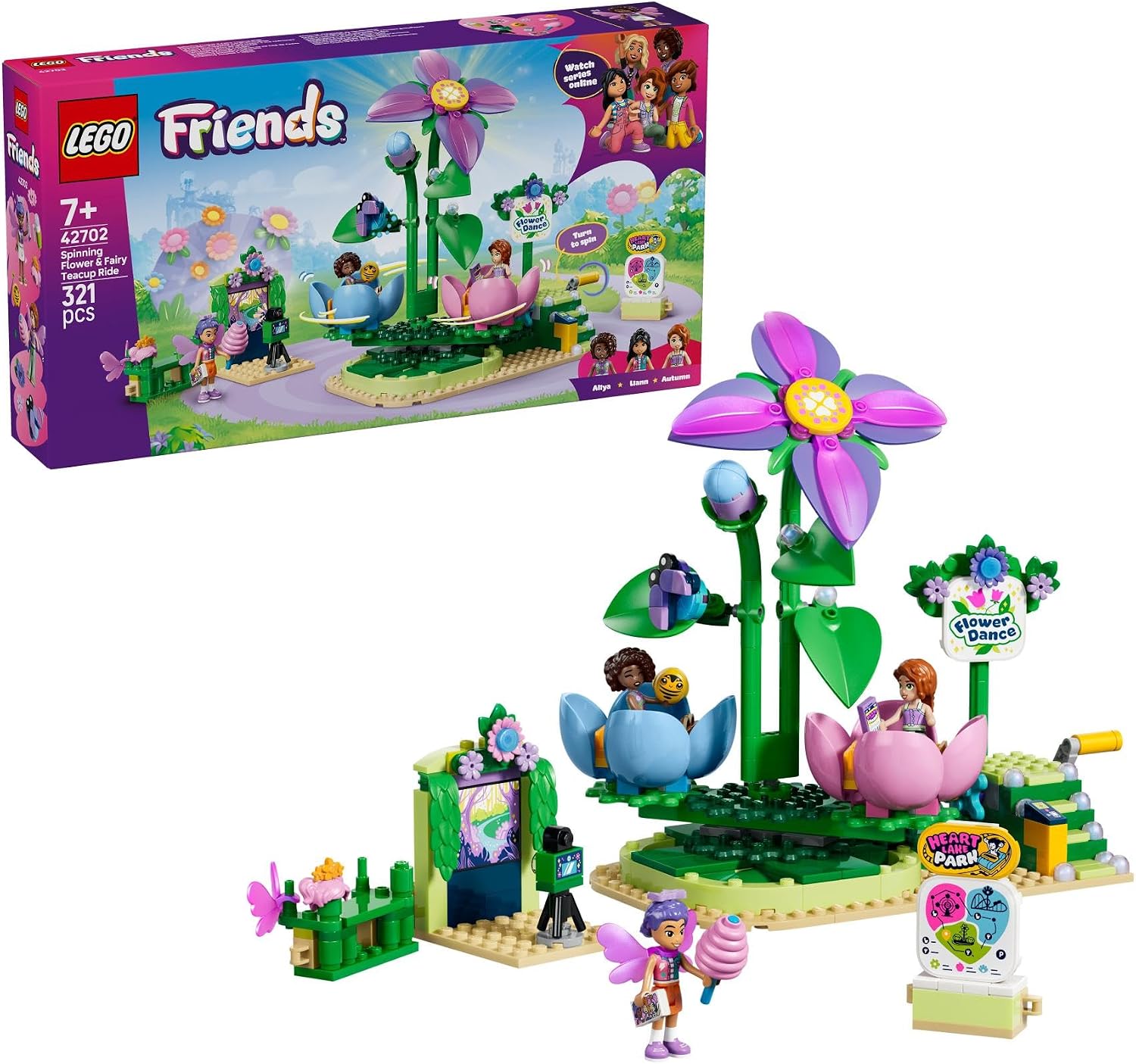 SPINNING FLOWER AND FAIRY TEACUP RIDE