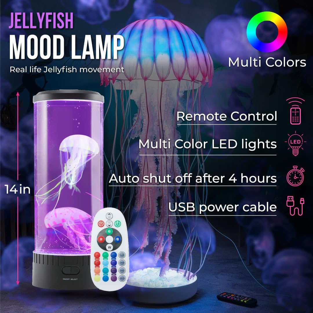 Jelly Fish Lamp LED Metallic