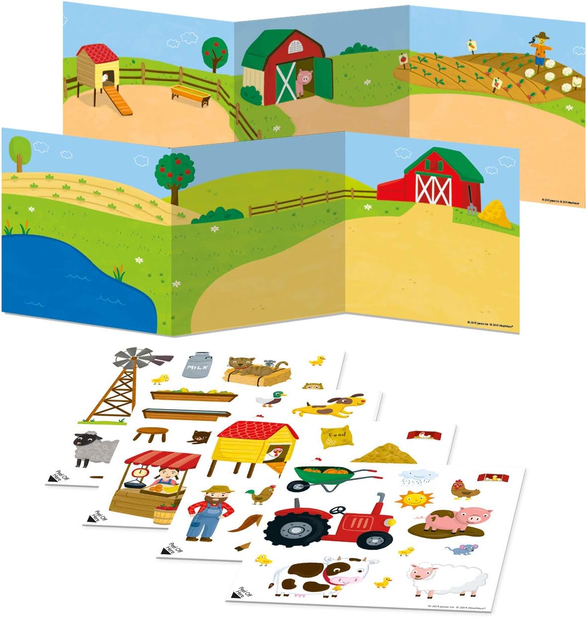 ON THE FARM REUSABLE STICKER TOTE