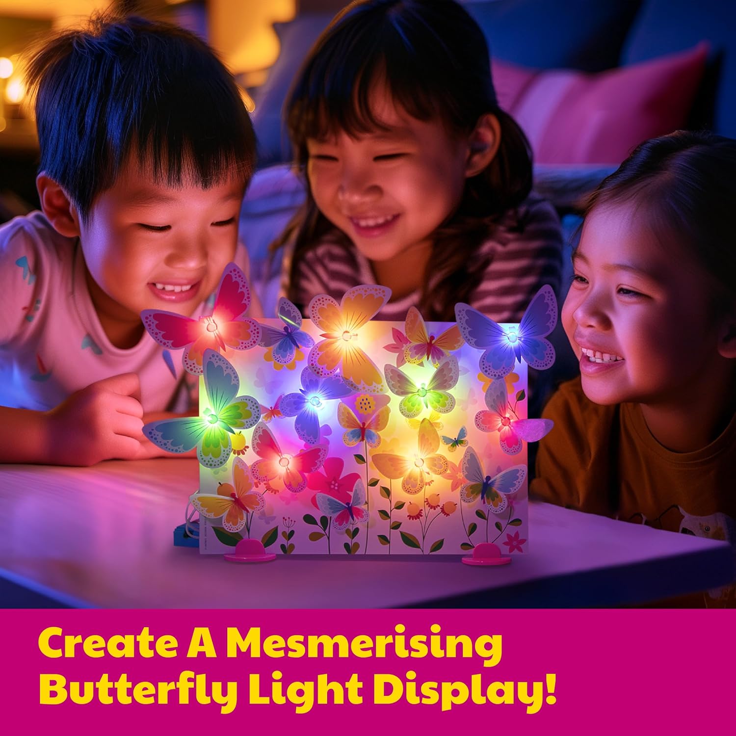3D GLOW BUTTERFLY CANVAS