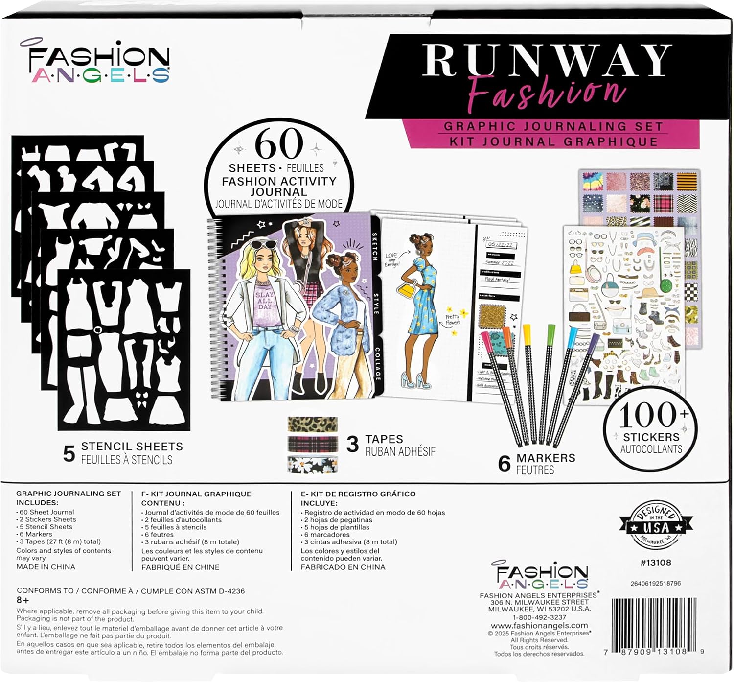 RUNWAY FASHION GRAPHIC JOURNAL SET