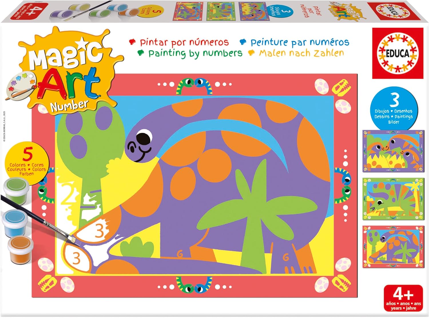 NUMBER ART DINOSAURS