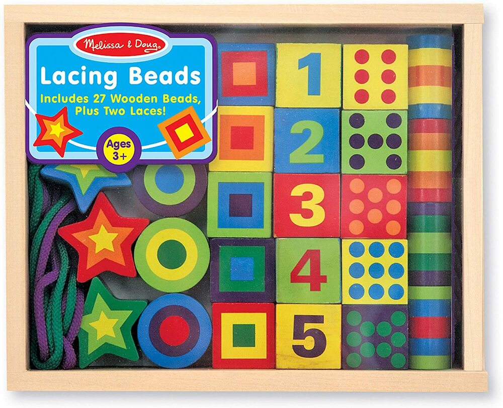 LACING BEADS IN A BOX