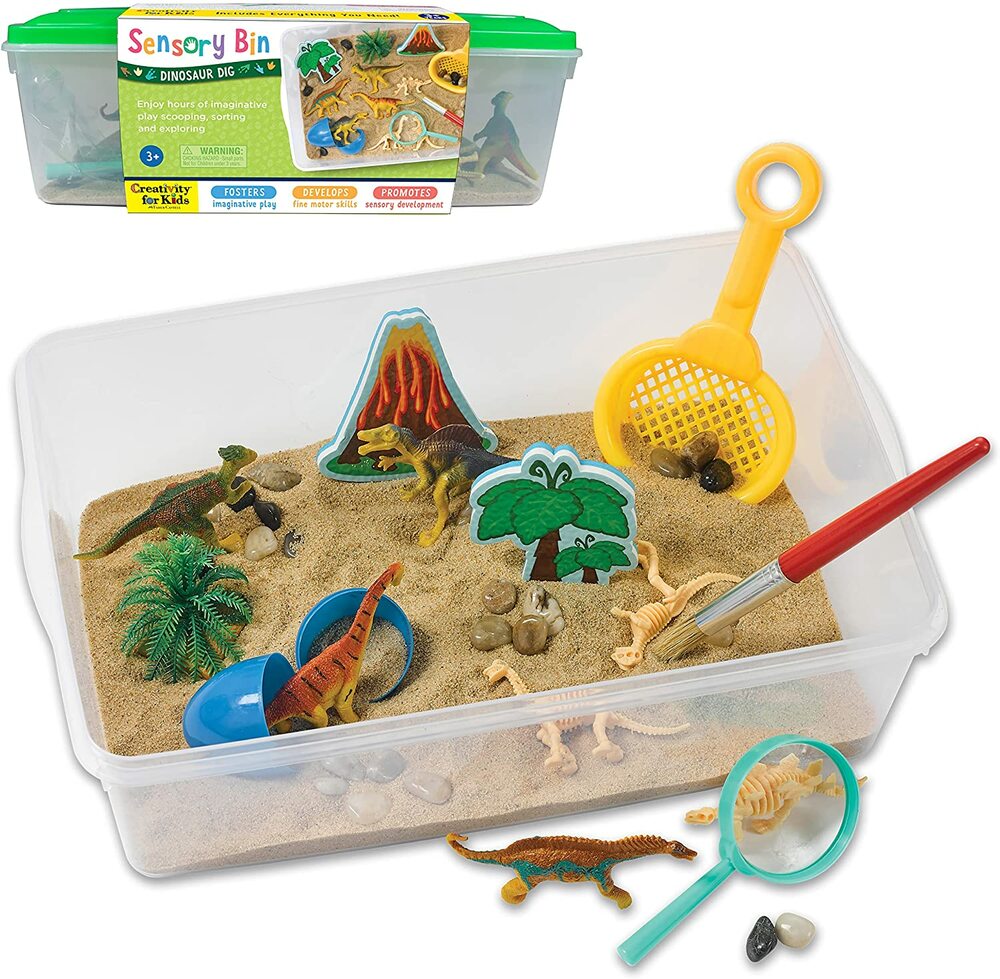 SENSORY BIN DINOSAURS DIG