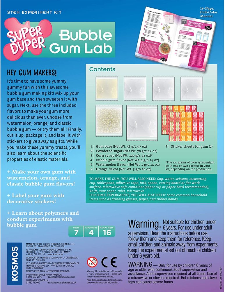 SUPER DUPER BUBBLE GUM LAB