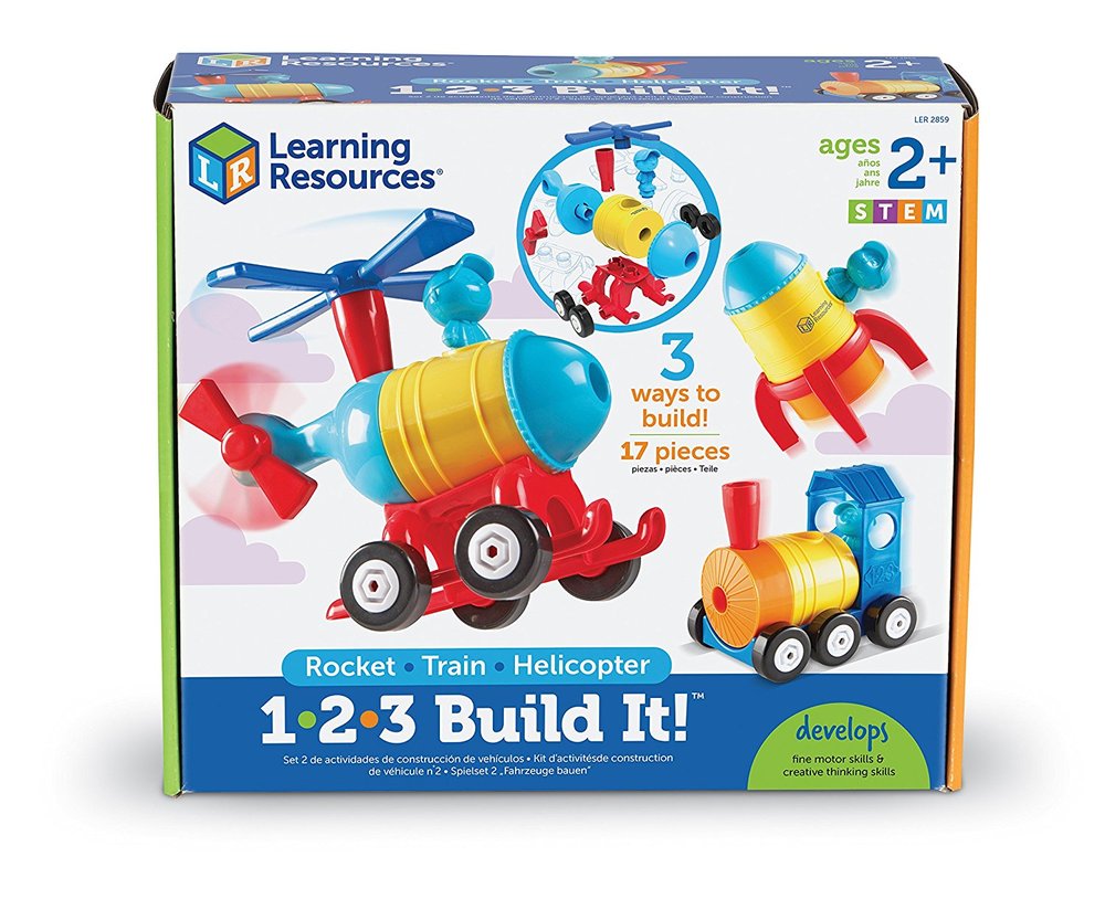 1-2-3 BUILD IT ROCKET-TRAIN-HELICOPTER