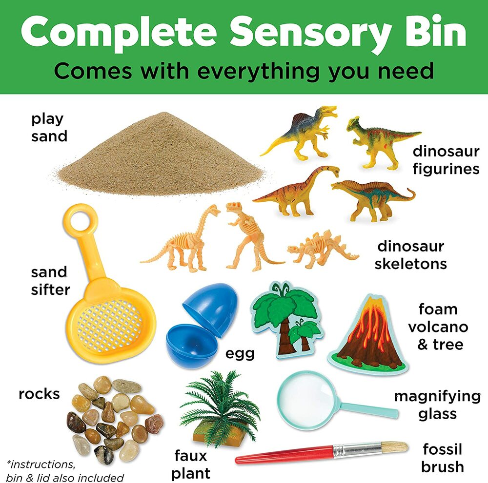 SENSORY BIN DINOSAURS DIG