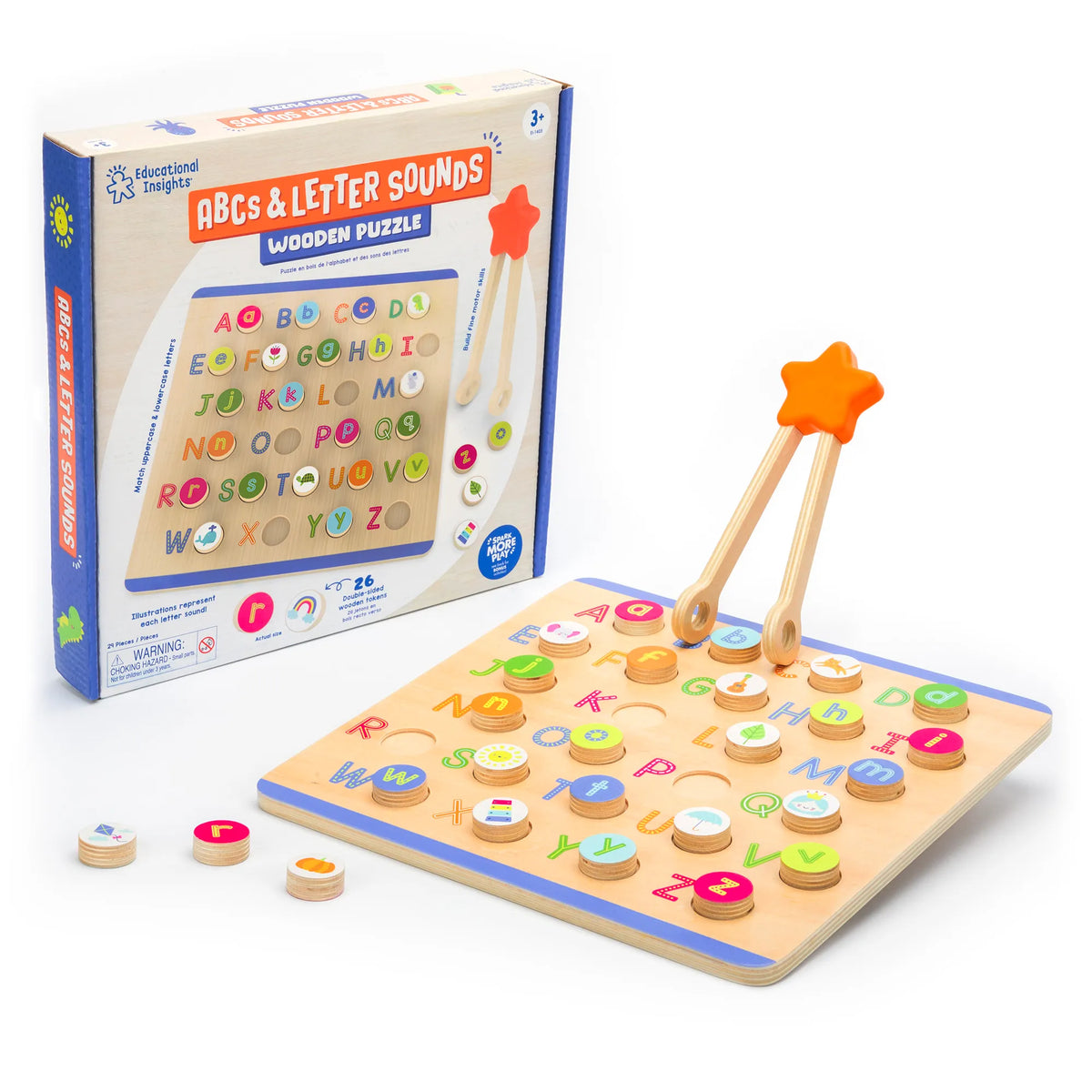 ABC LETTER AND SOUNDS WOODEN PUZZLE