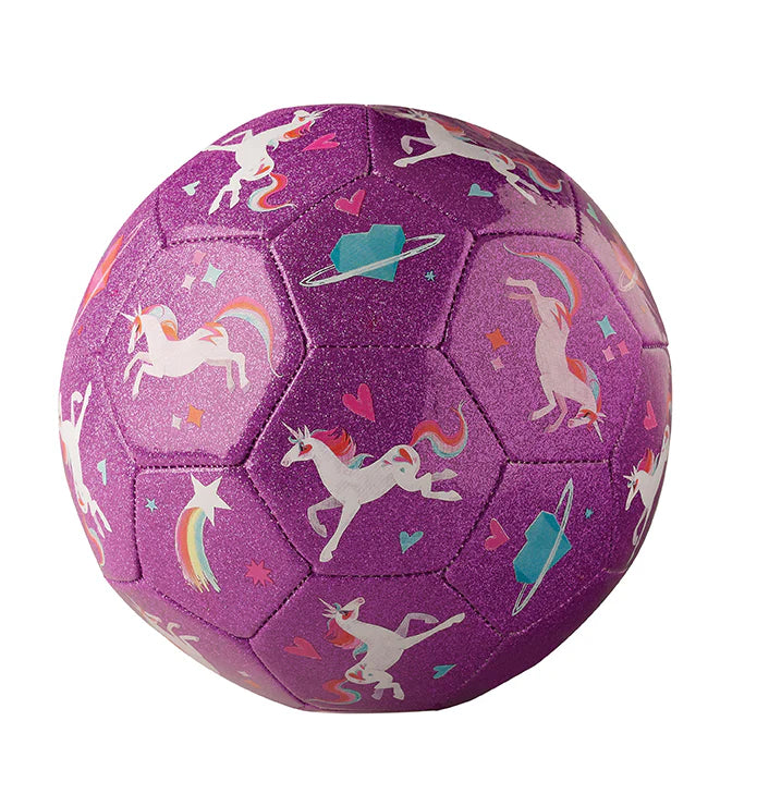 SOCCER BALL GLITTER RAINBOW