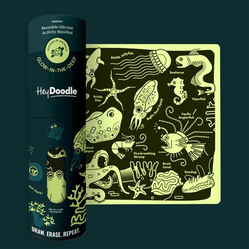GLOW IN THE DEEP COLORING MAT