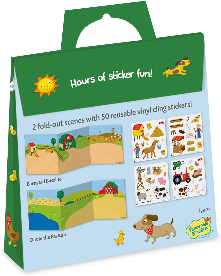 ON THE FARM REUSABLE STICKER TOTE