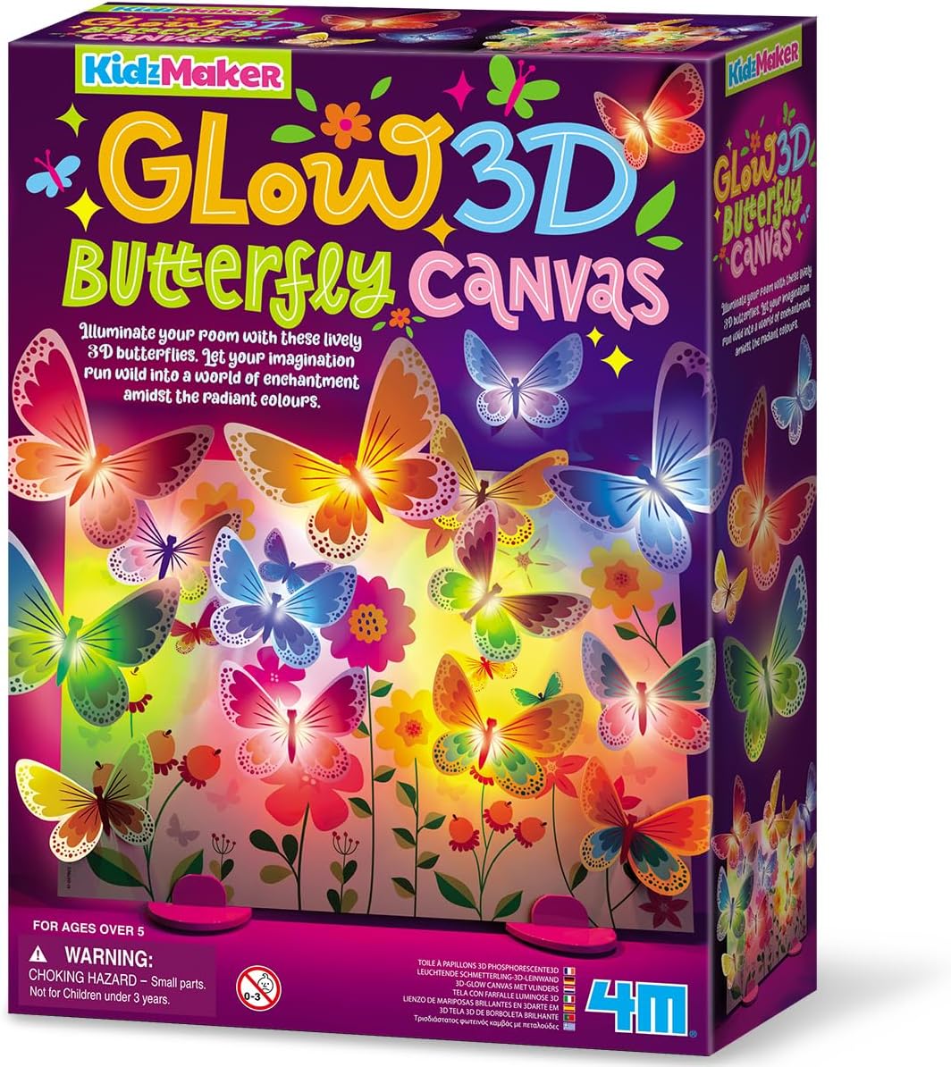 3D GLOW BUTTERFLY CANVAS