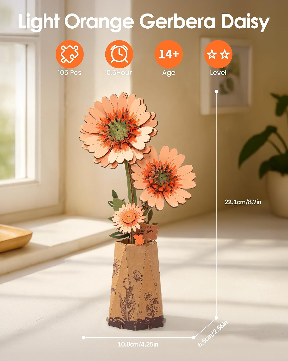 ORANGE GERBERA DAISY