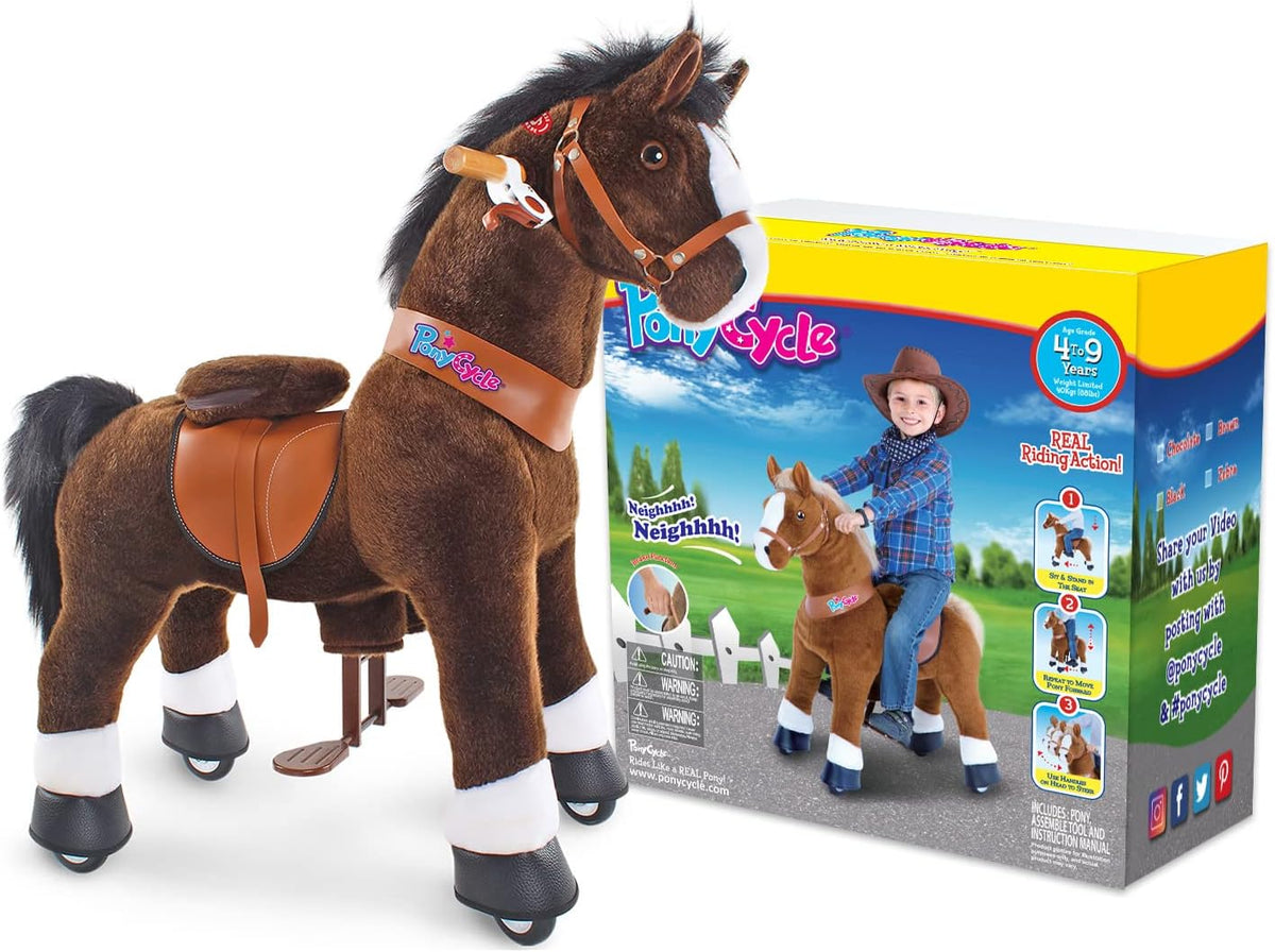 PONYCYCLE MEDIUM DARK BROWN HORSE
