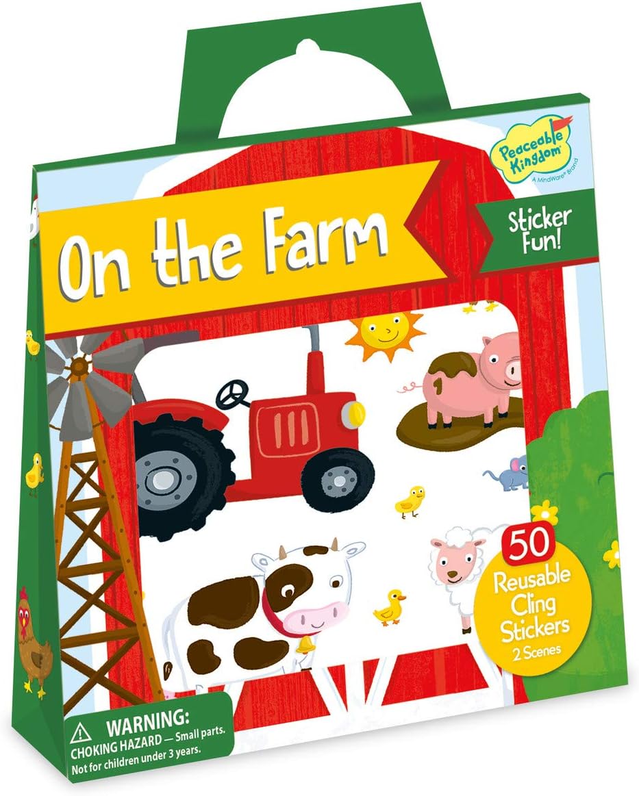 ON THE FARM REUSABLE STICKER TOTE