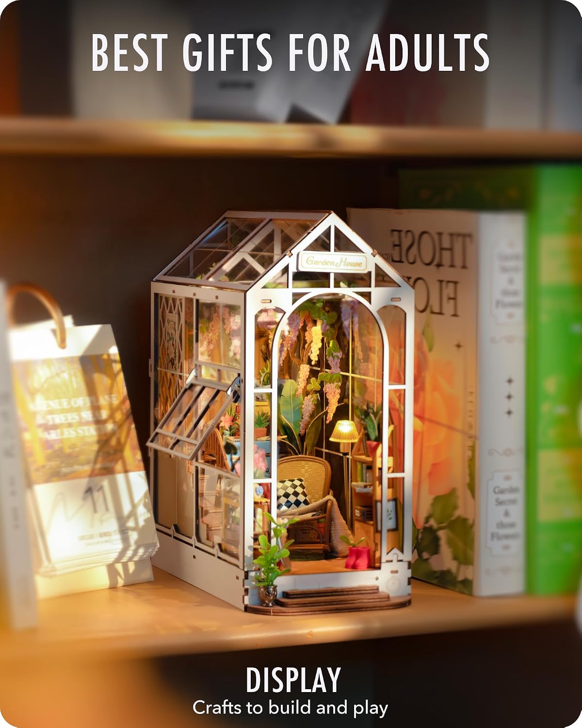 GARDEN FLOWER HOUSE BOOK NOOK WONDERLAND