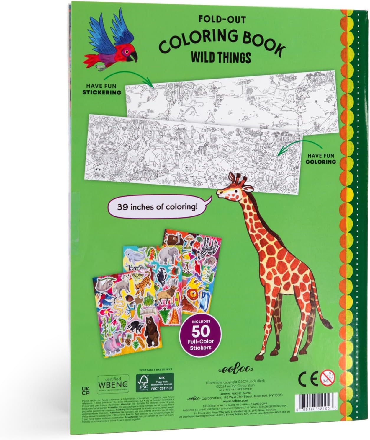 Fold-Out Coloring Book - Wild Things