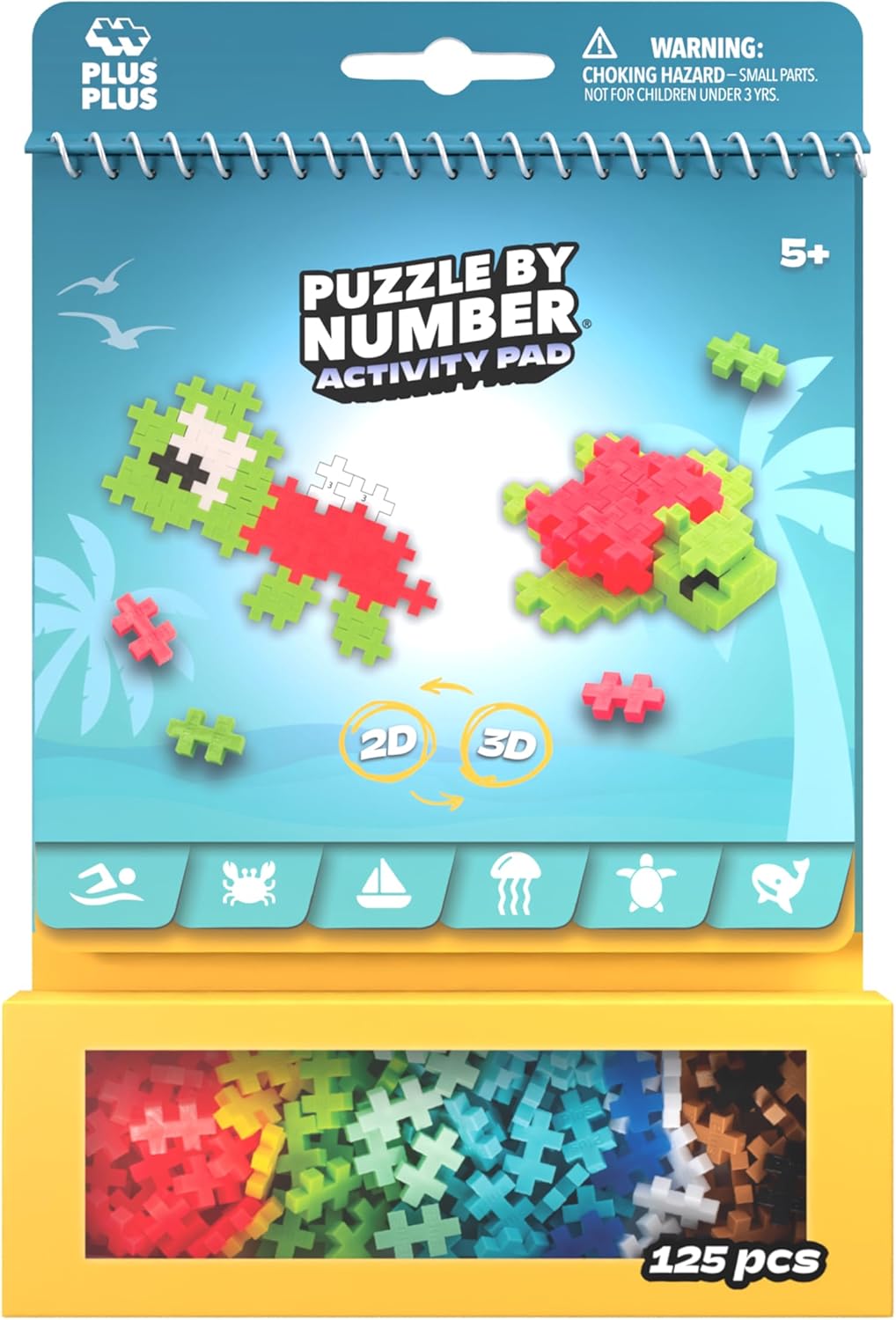 PUZZLE BY NUMBER ACTIVITY PAD OCEAN
