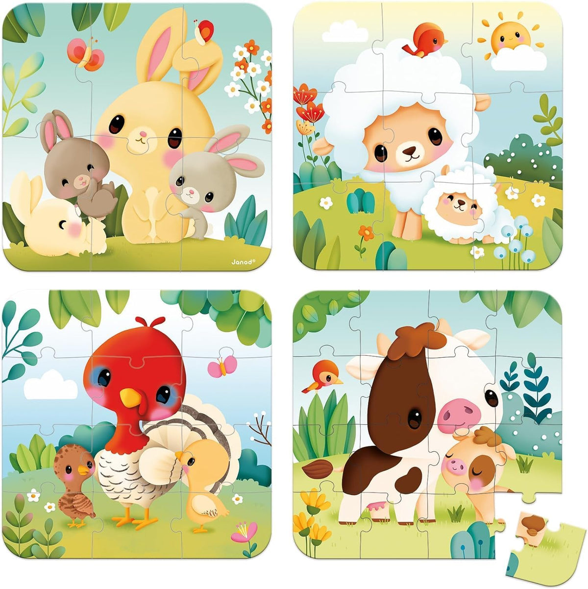 FARM ANIMAL PROGRESSIVE PUZZLE