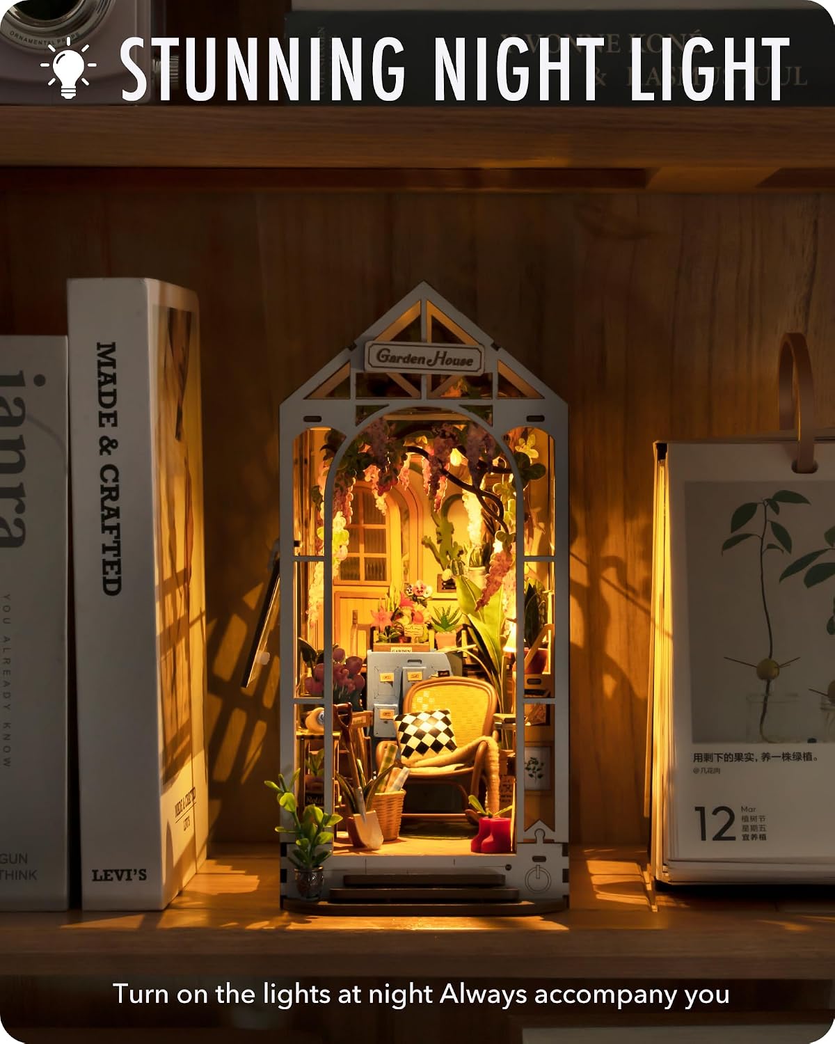 GARDEN FLOWER HOUSE BOOK NOOK WONDERLAND