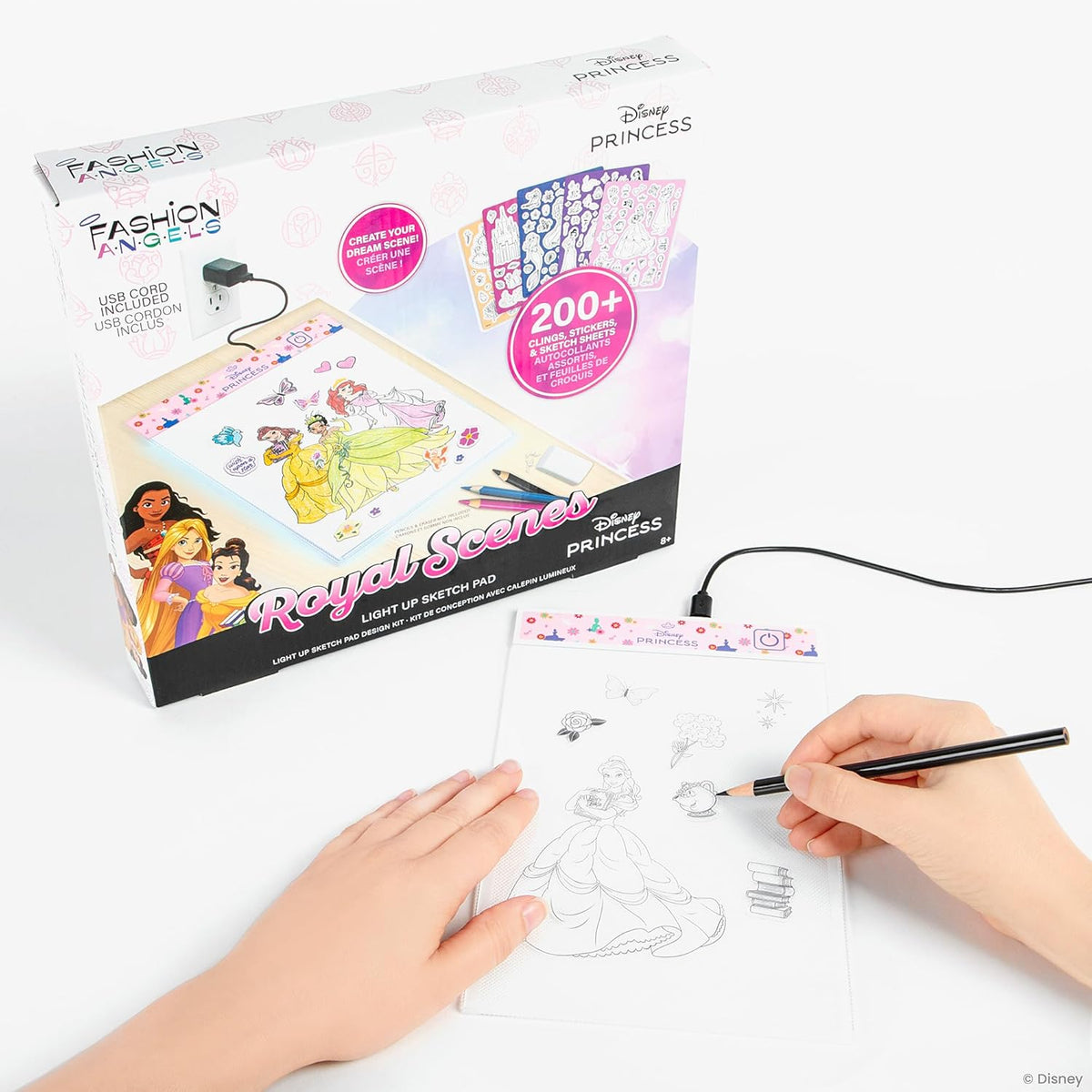 DISNEY PRINCESS LIGHT UP SKETCH SET