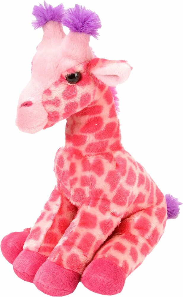 Pink Sitting Giraffe Stuffed Animal - 12&quot;