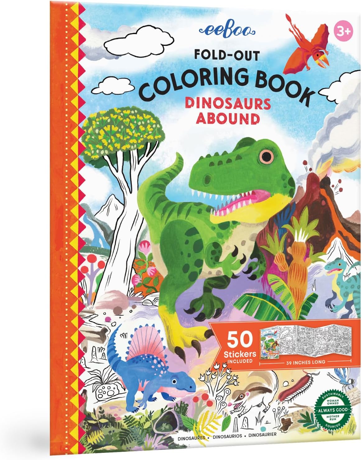 Fold-Out Coloring Book - Dinosaurs Abound