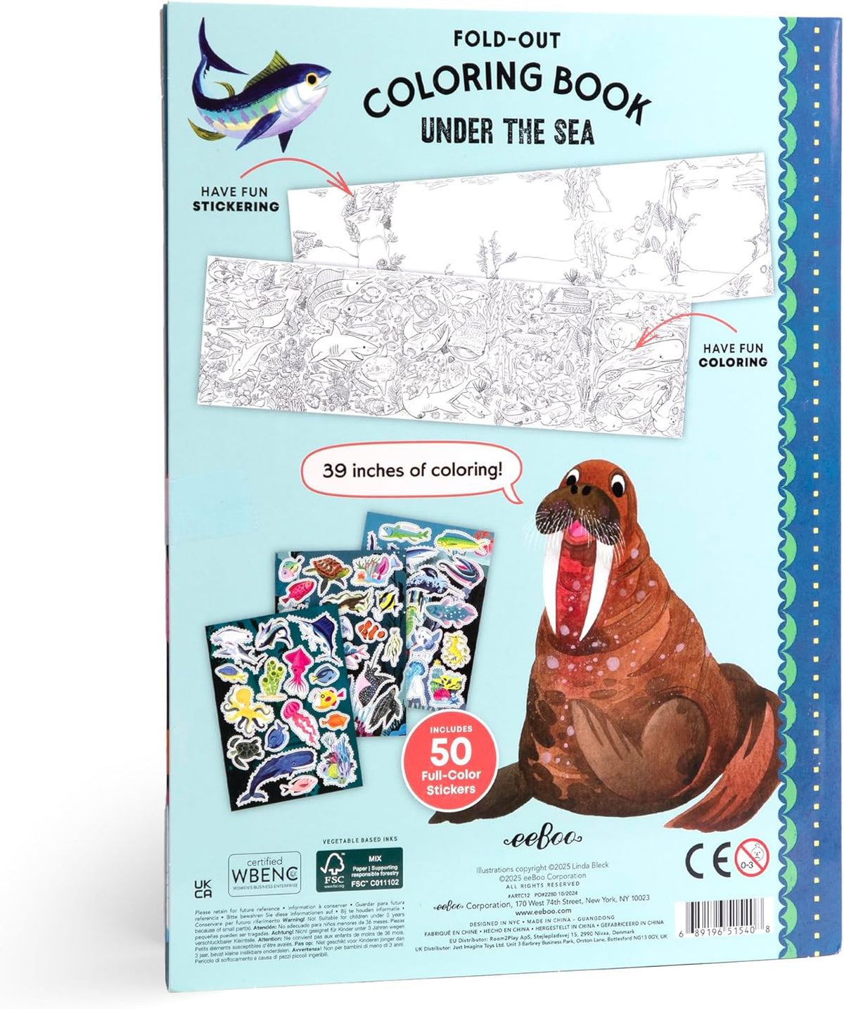 Under the Sea Fold-Out Coloring Book
