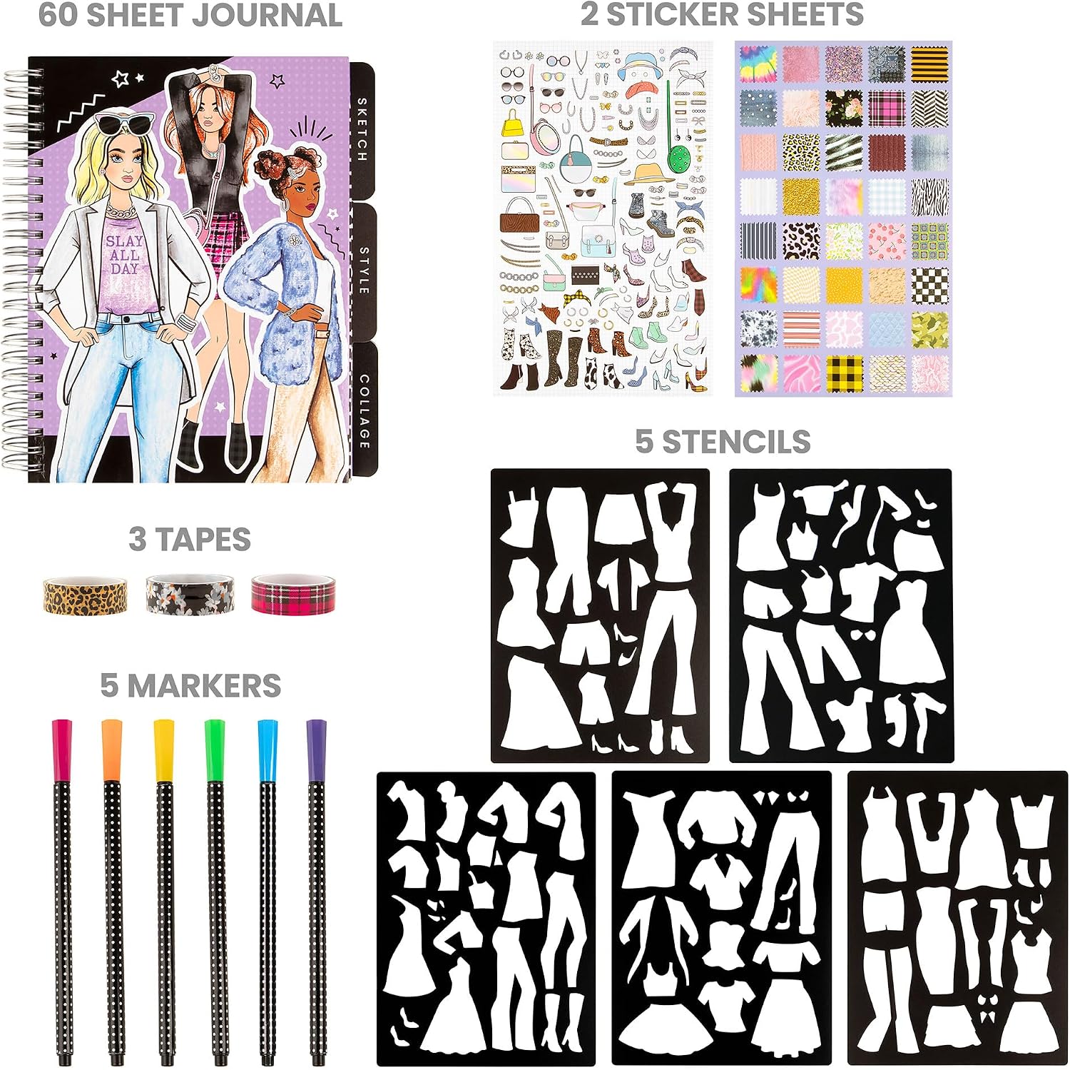 RUNWAY FASHION GRAPHIC JOURNAL SET