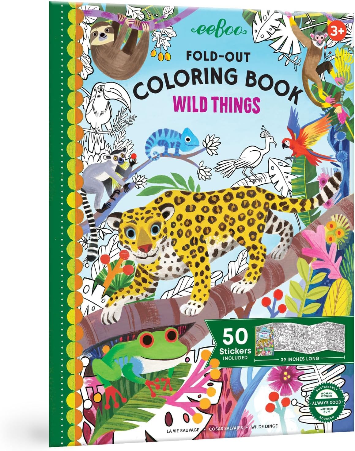 Fold-Out Coloring Book - Wild Things