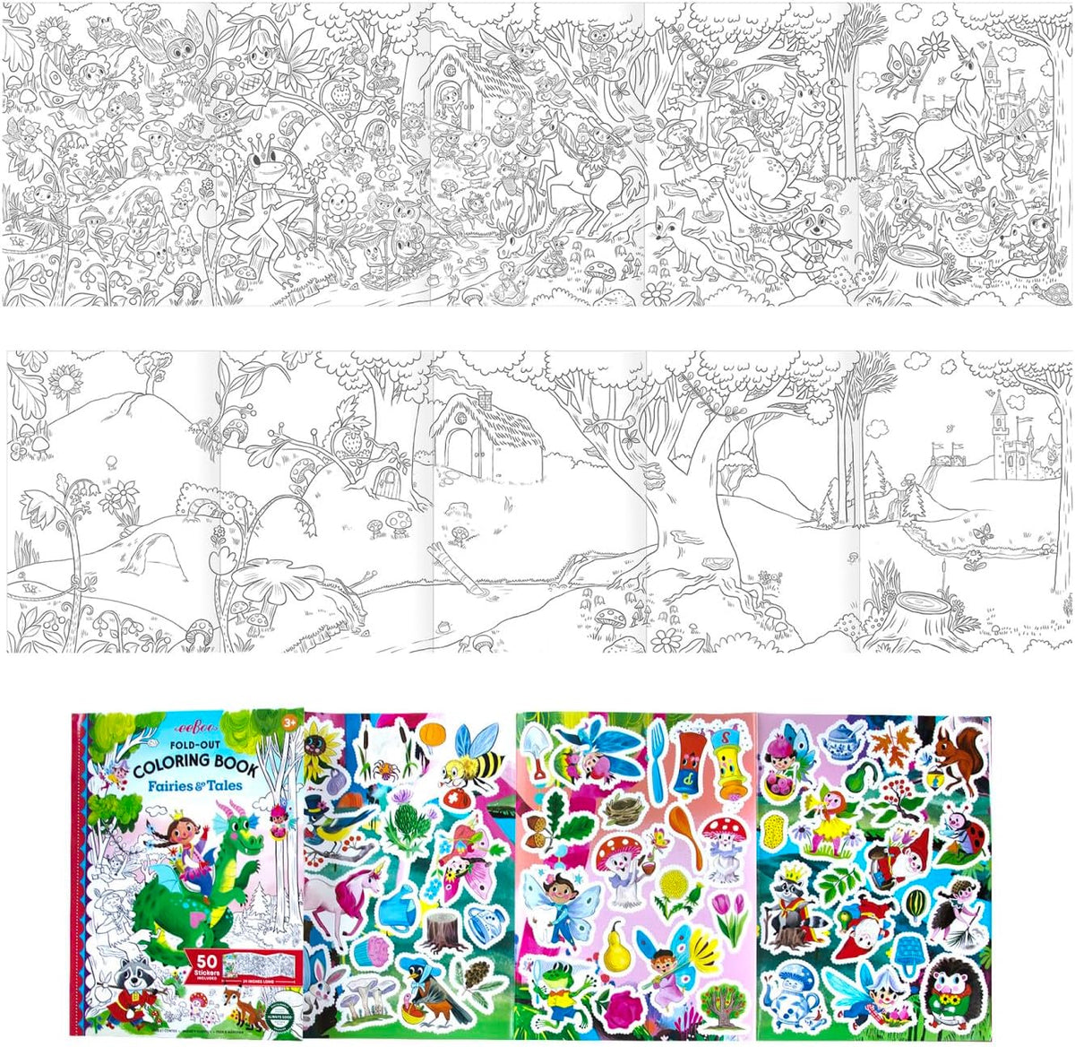 Fold-Out Coloring Book - Fairies and Tales