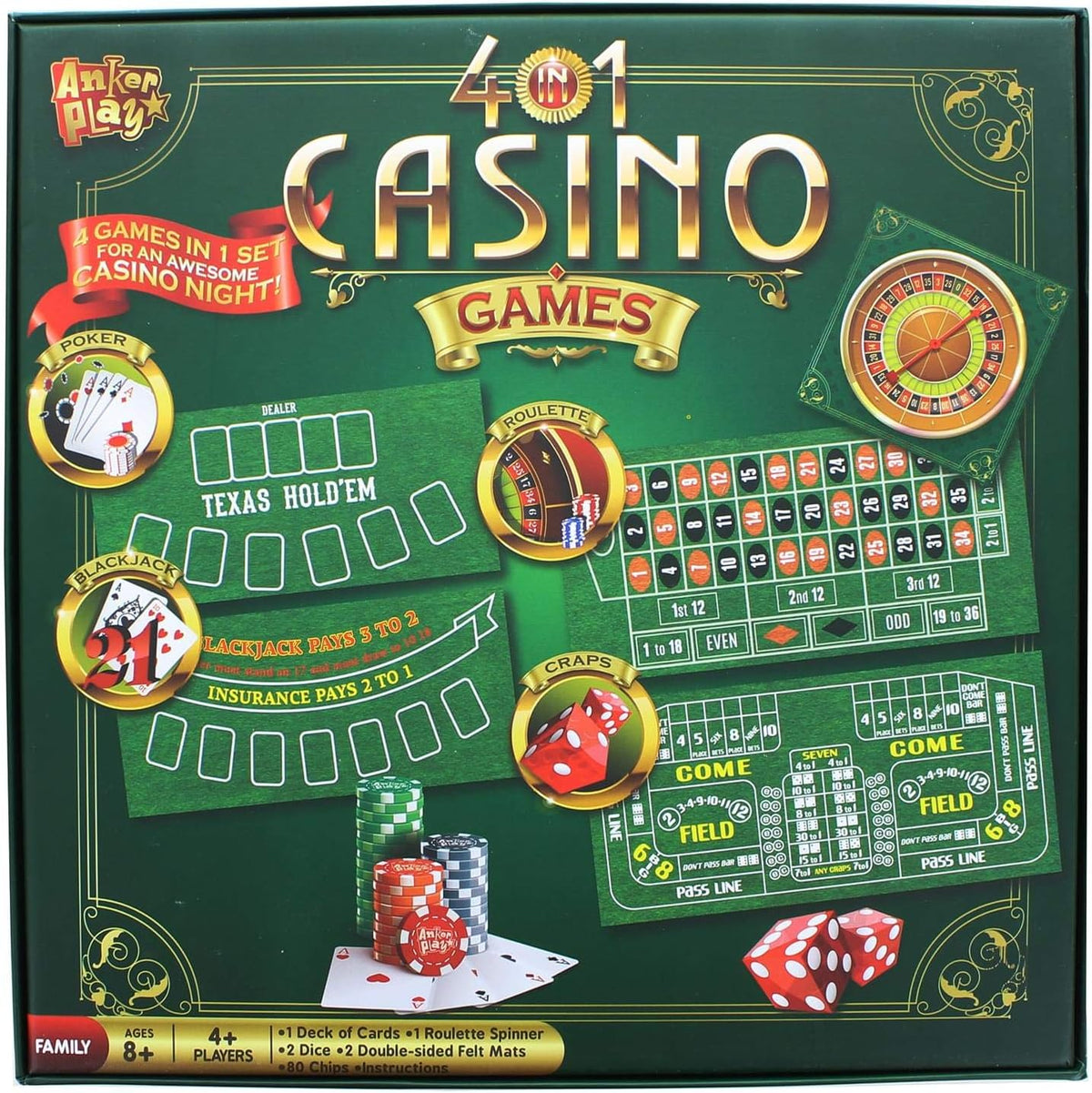 4 IN 1 CASINO GAMES