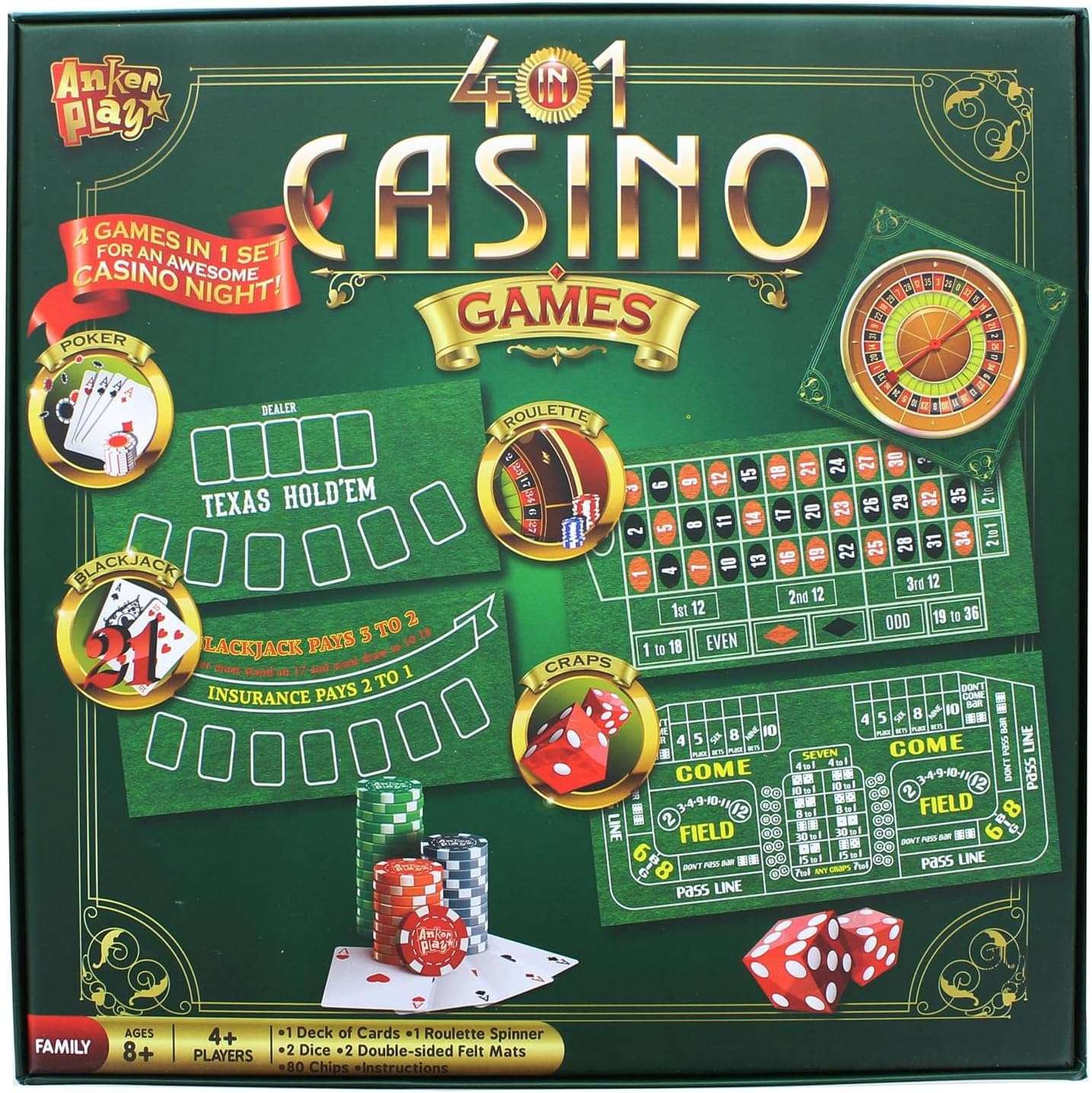 4 IN 1 CASINO GAMES