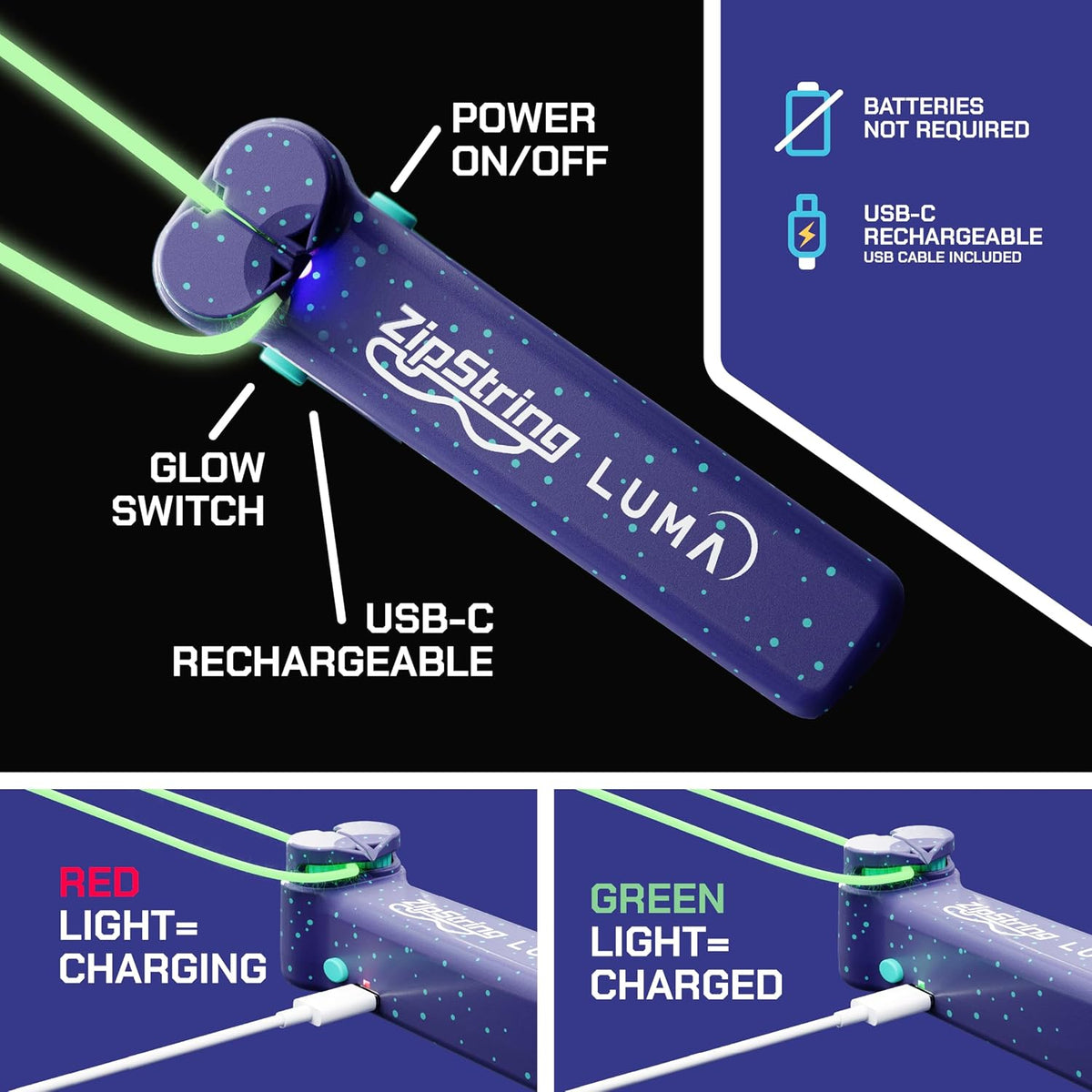 ZIPSTRING GLOW IN THE DARK