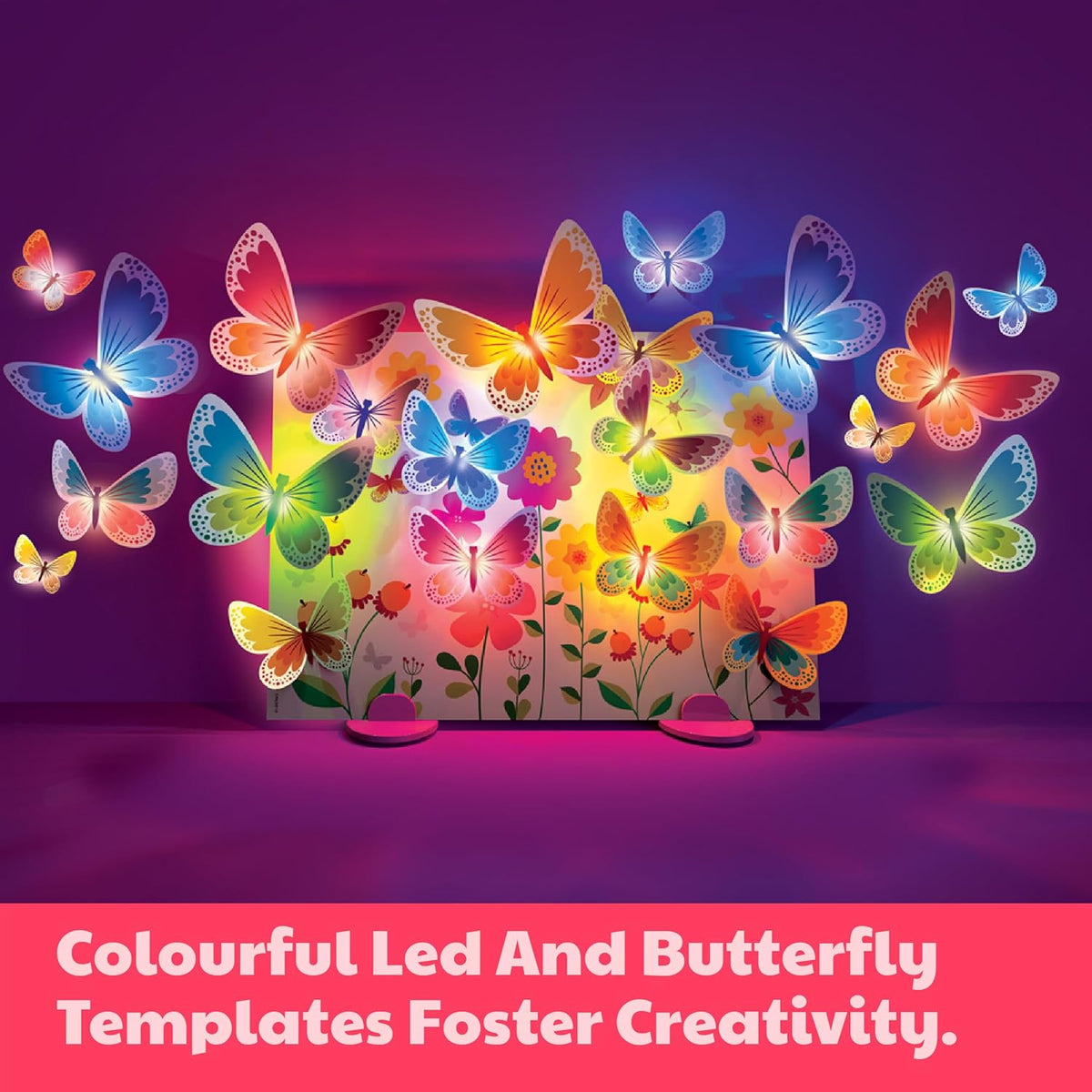 3D GLOW BUTTERFLY CANVAS