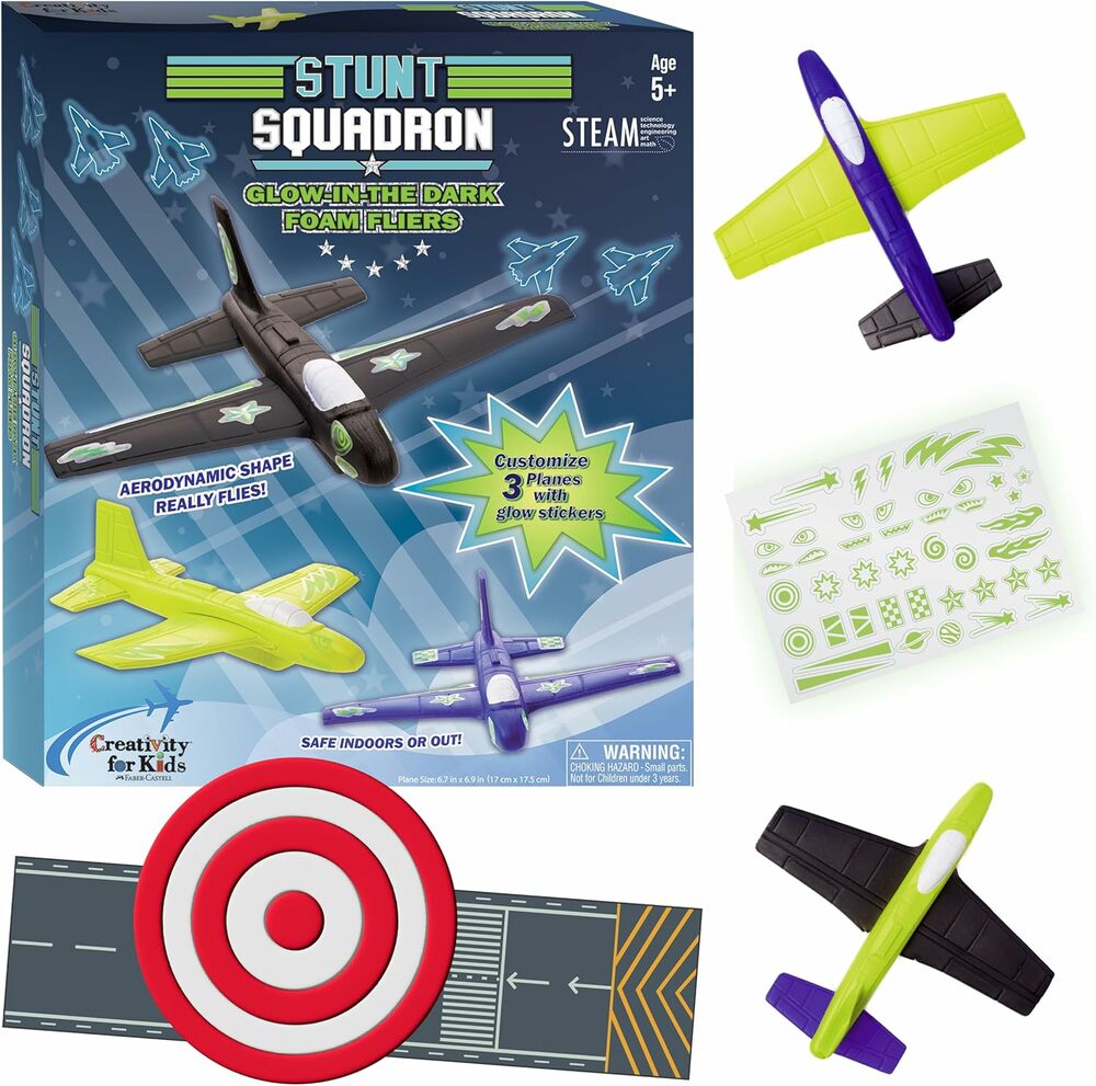 STUNT SQUADRON GLOW IN THE DARK FOAM FLIERS