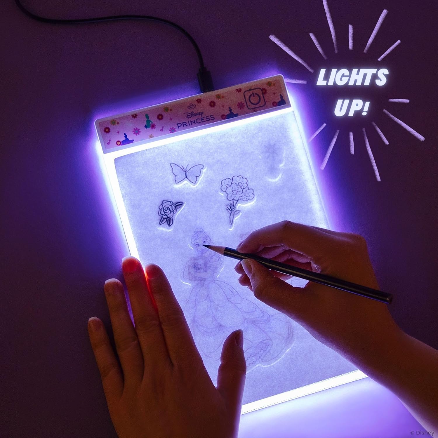DISNEY PRINCESS LIGHT UP SKETCH SET