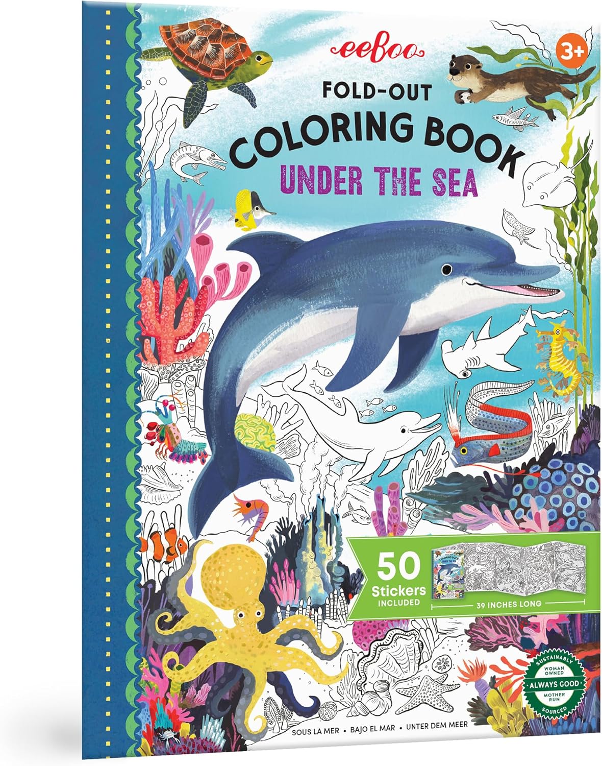 Under the Sea Fold-Out Coloring Book