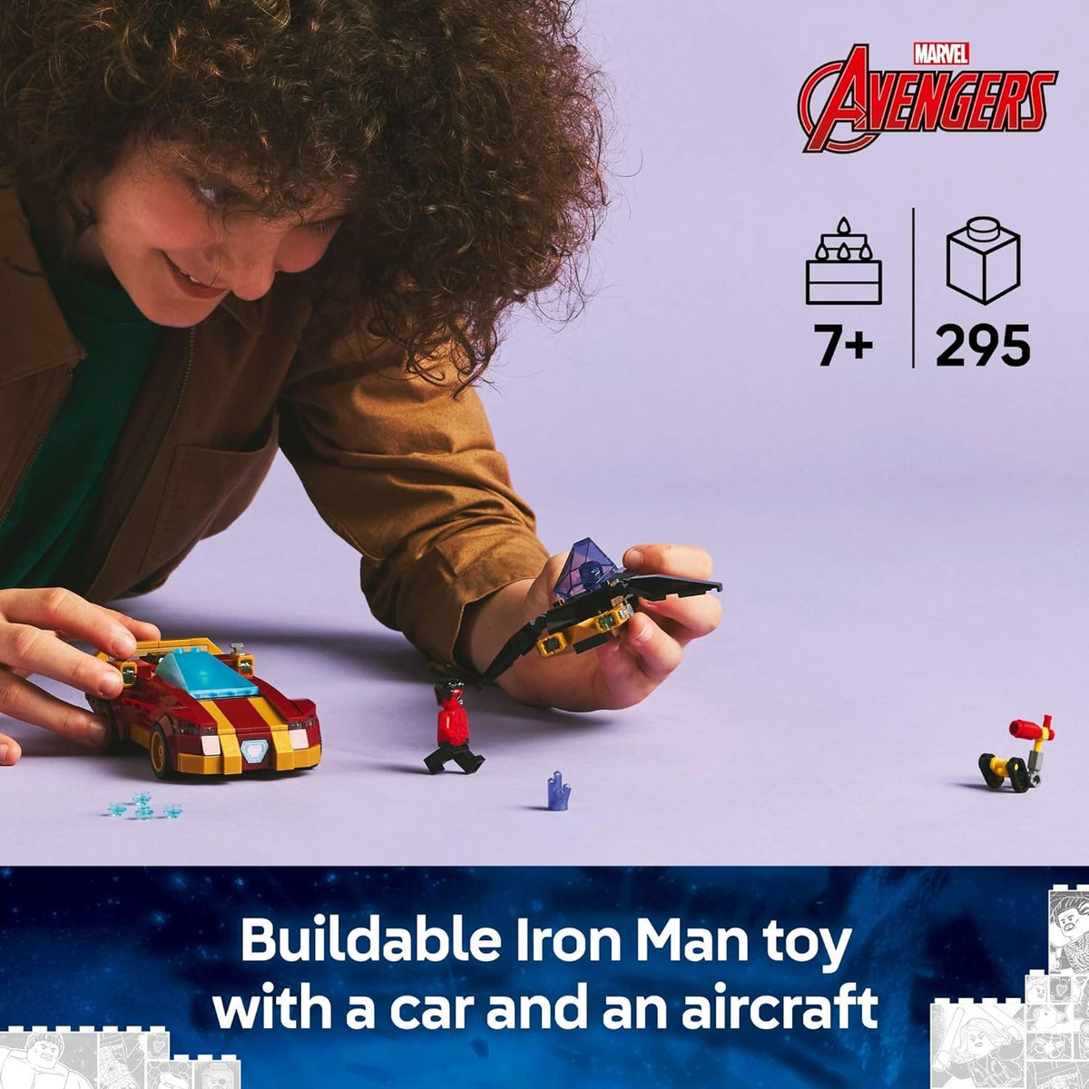 IRON MAN CAR AND BLACK PANTHER VS RED HULK