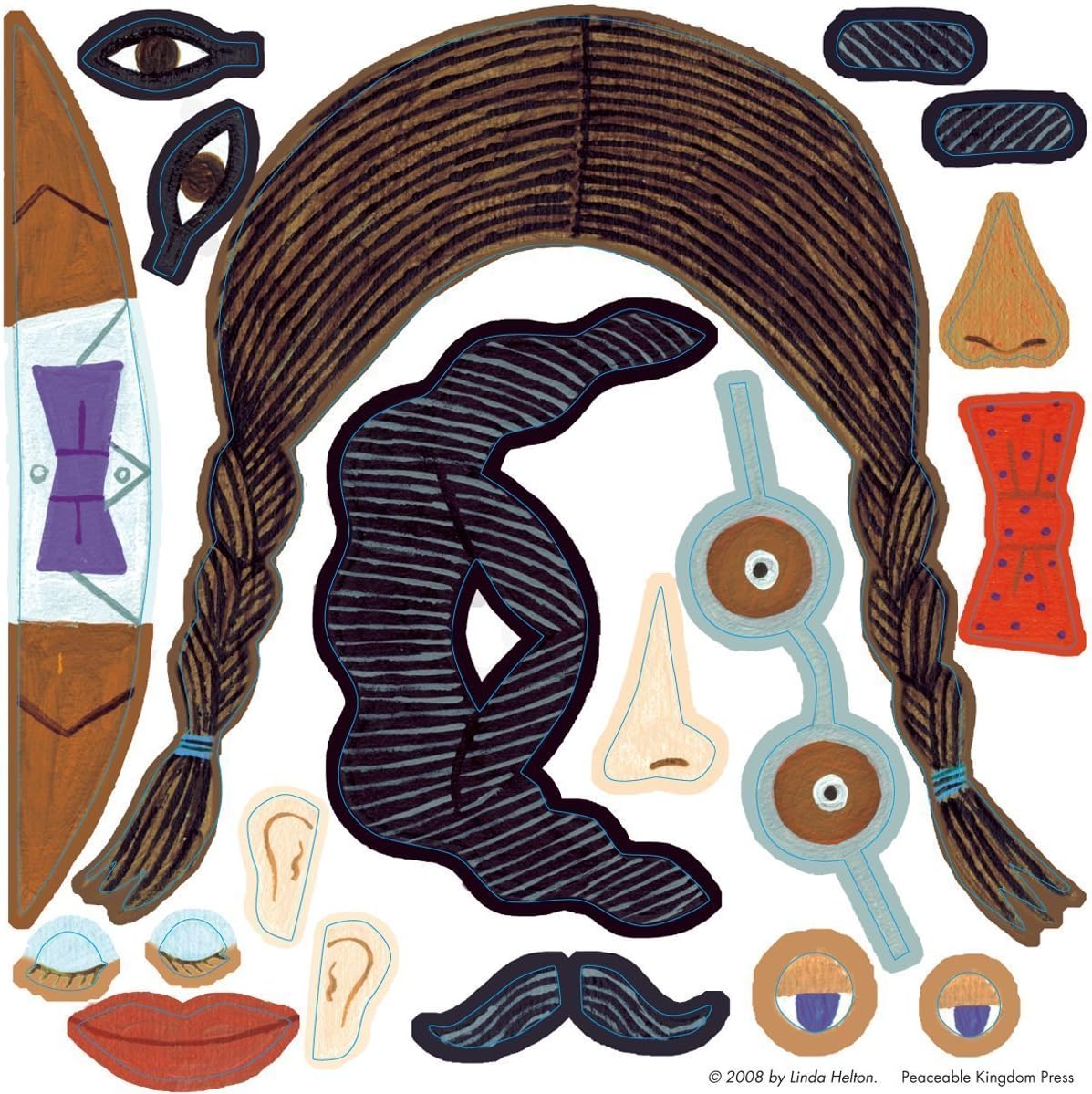 FUNNY FACES REUSABLE STICKERS