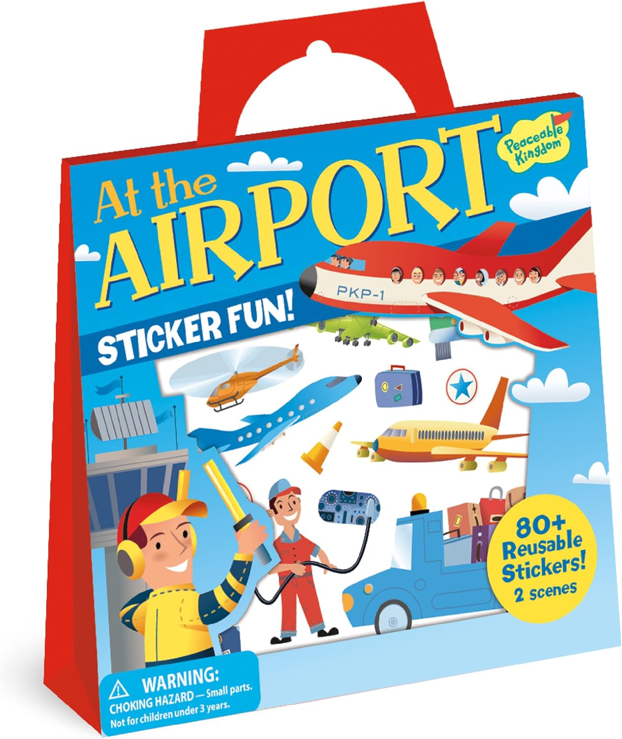 AT THE AIRPORT REUSABLE STICKER TOTE