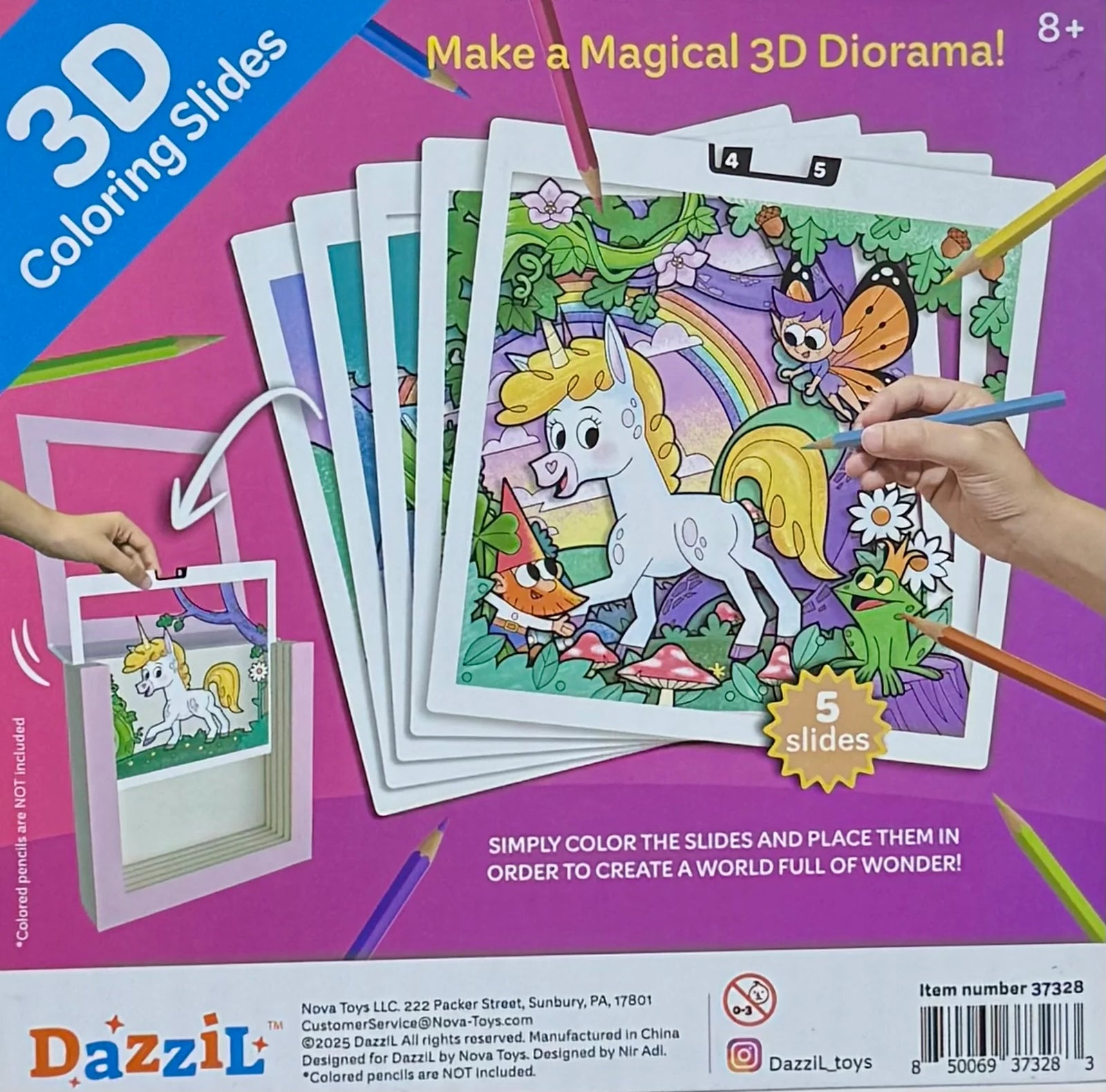 3D COLORING UNICORN