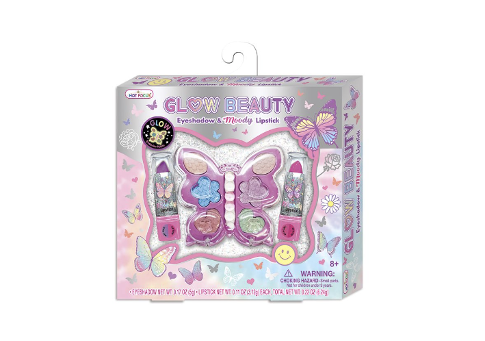 GLOW BEAUTY EYESHADOW AND MOODY LIPSTICK TIE DYE BUTTERFLY