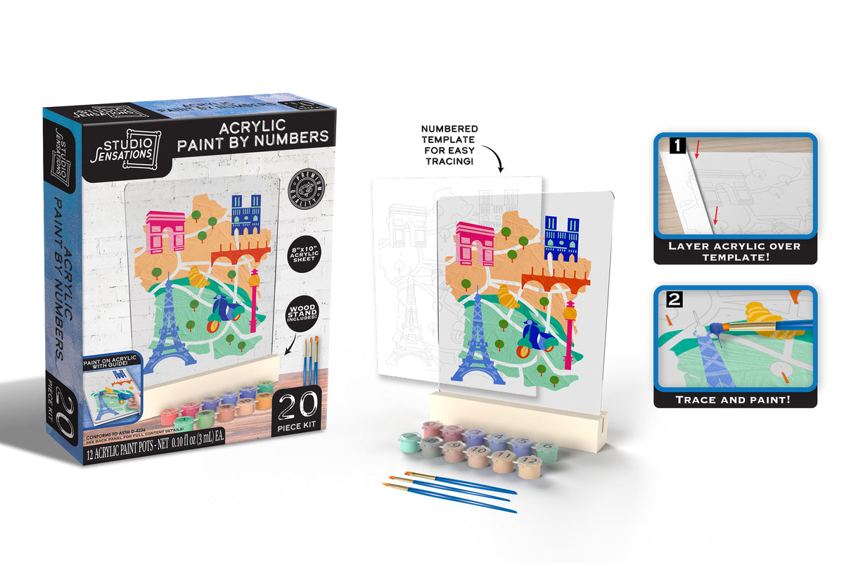 ACRYLIC PAINT BY NUMBERS PARIS