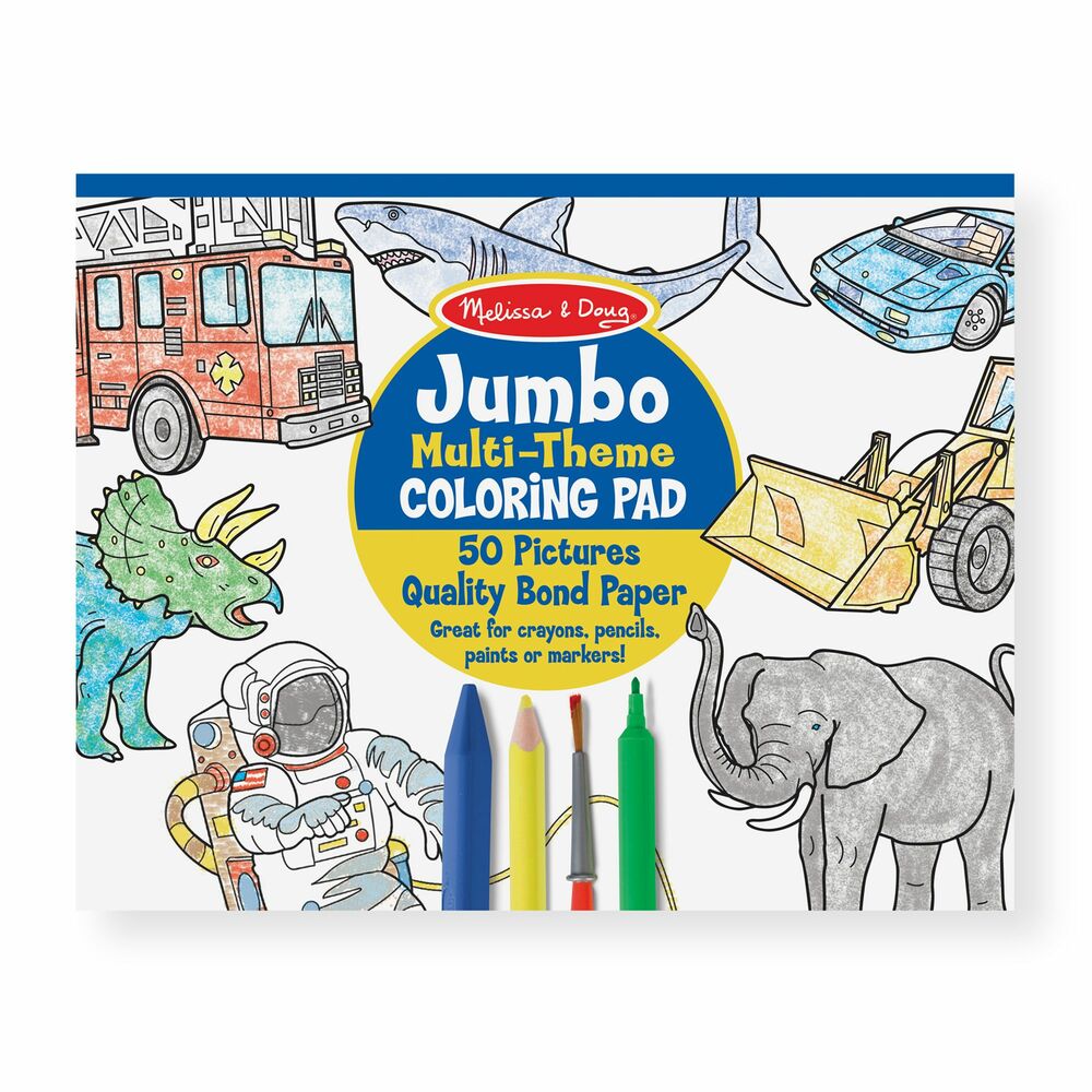 JUMBO COLORING PAD BLUE