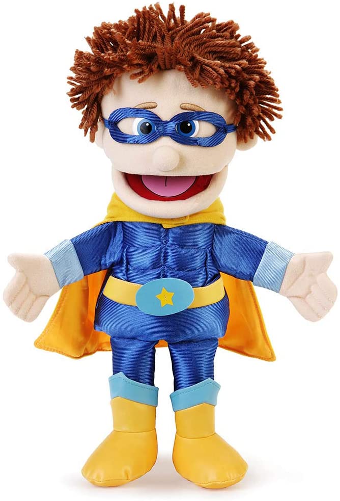 PUPPET 14&quot; SUPERHERO BOY