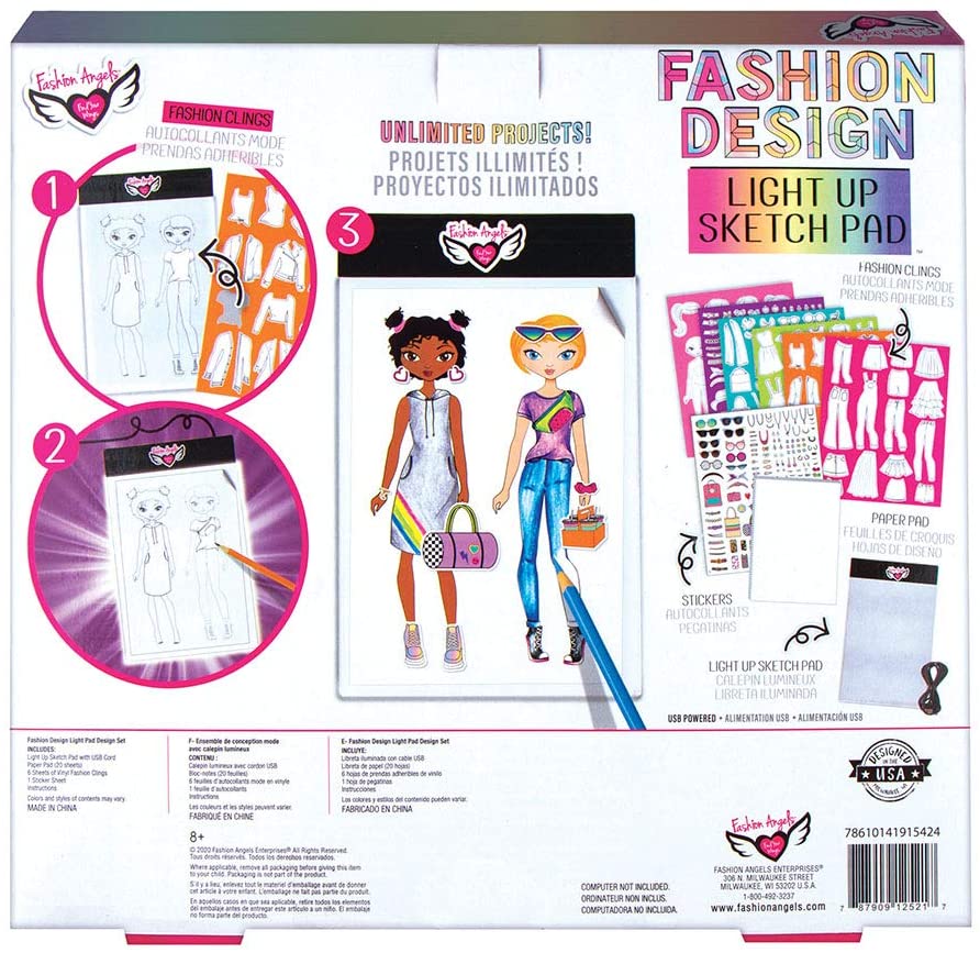 FASHION DESIGN LIGHT PAD SKETCH SET