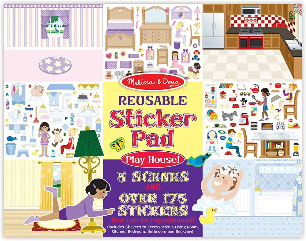 REUSABLE STICKER PAD - PLAY HOUSE