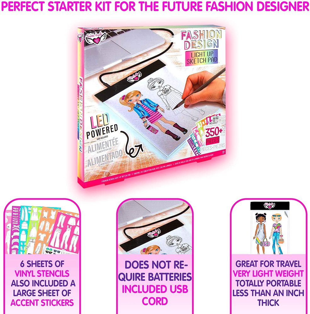 FASHION DESIGN LIGHT PAD SKETCH SET