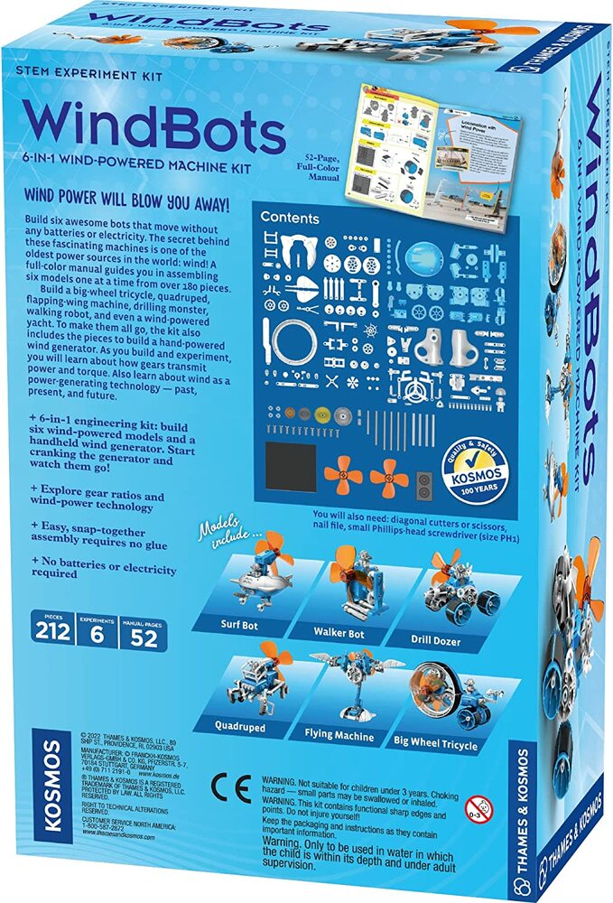 WINDBOTS 6 IN 1 WIND POWERED MACHINES KIT